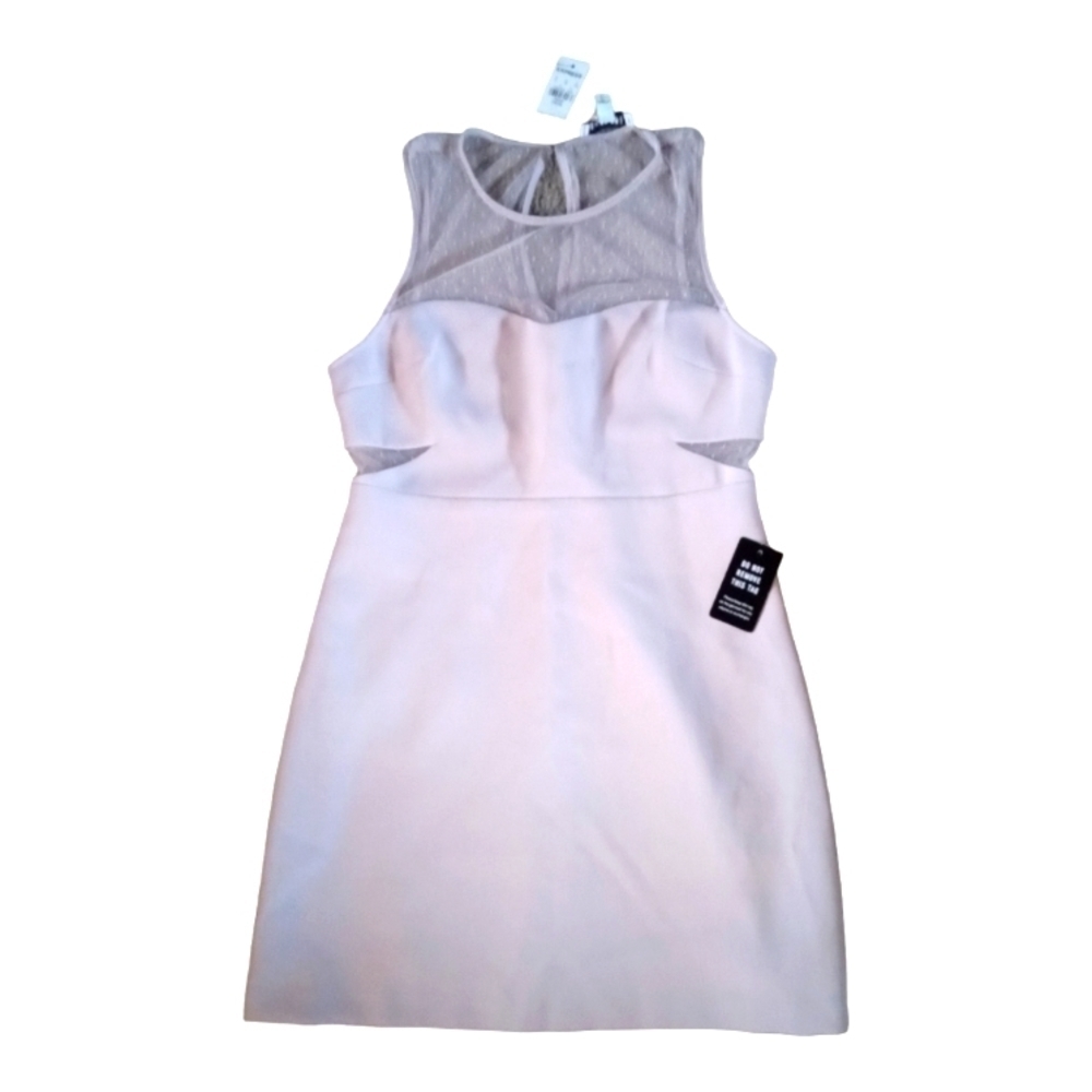 EXPRESS pearl pink mini dress barbiecore 2 petite new with tags